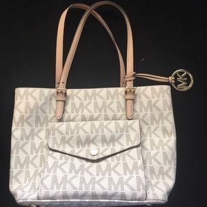 Mini MK Tote in Vanilla