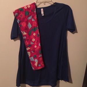 OS LuLaRoe Fruit Leggings & Blue XS Perfect T