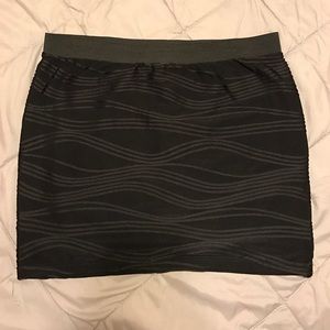 Black mini skirt