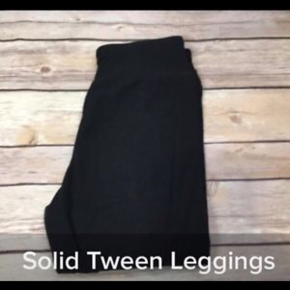 Solid black tween LuLaRoe leggings