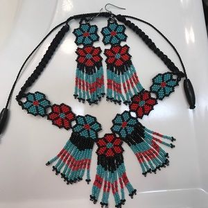 Choker and earring set