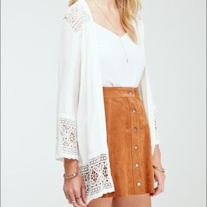 Crotchet-Trimmed Cardigan