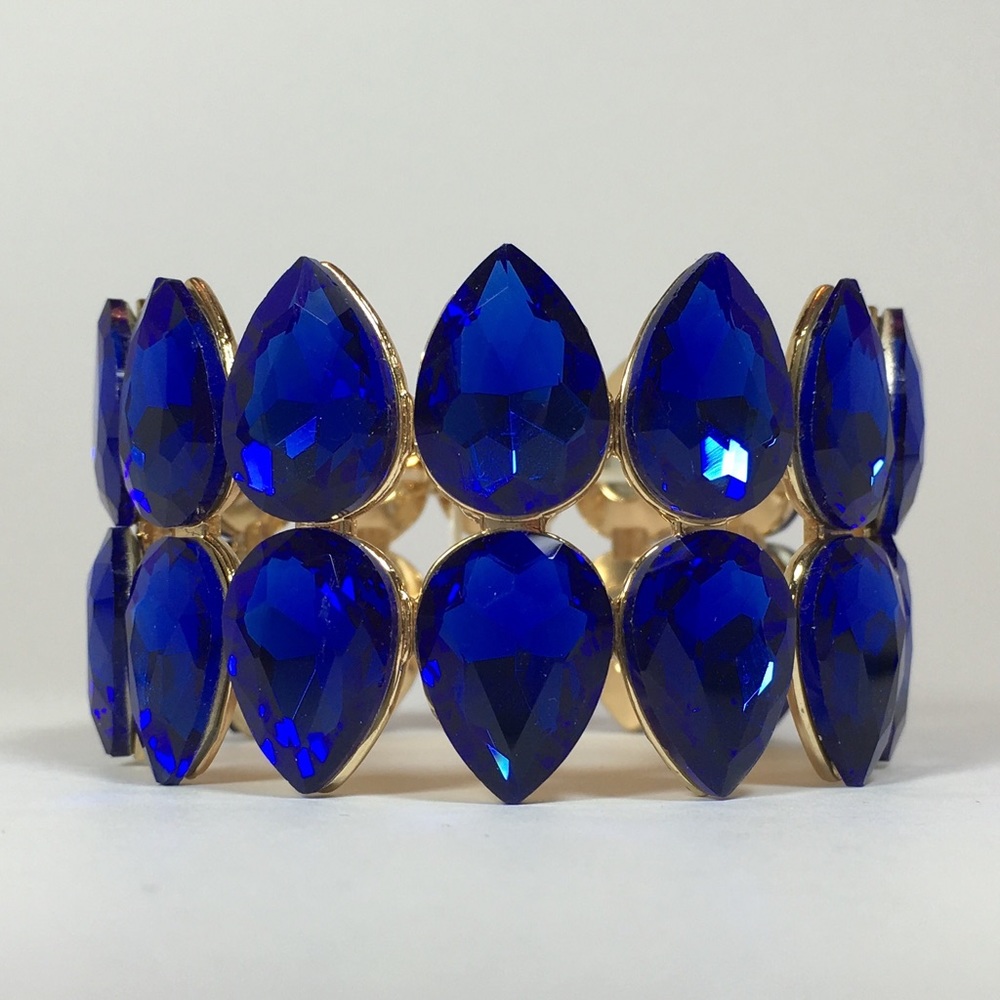 🐬Layton Bracelet - Gold with Blue Crystals