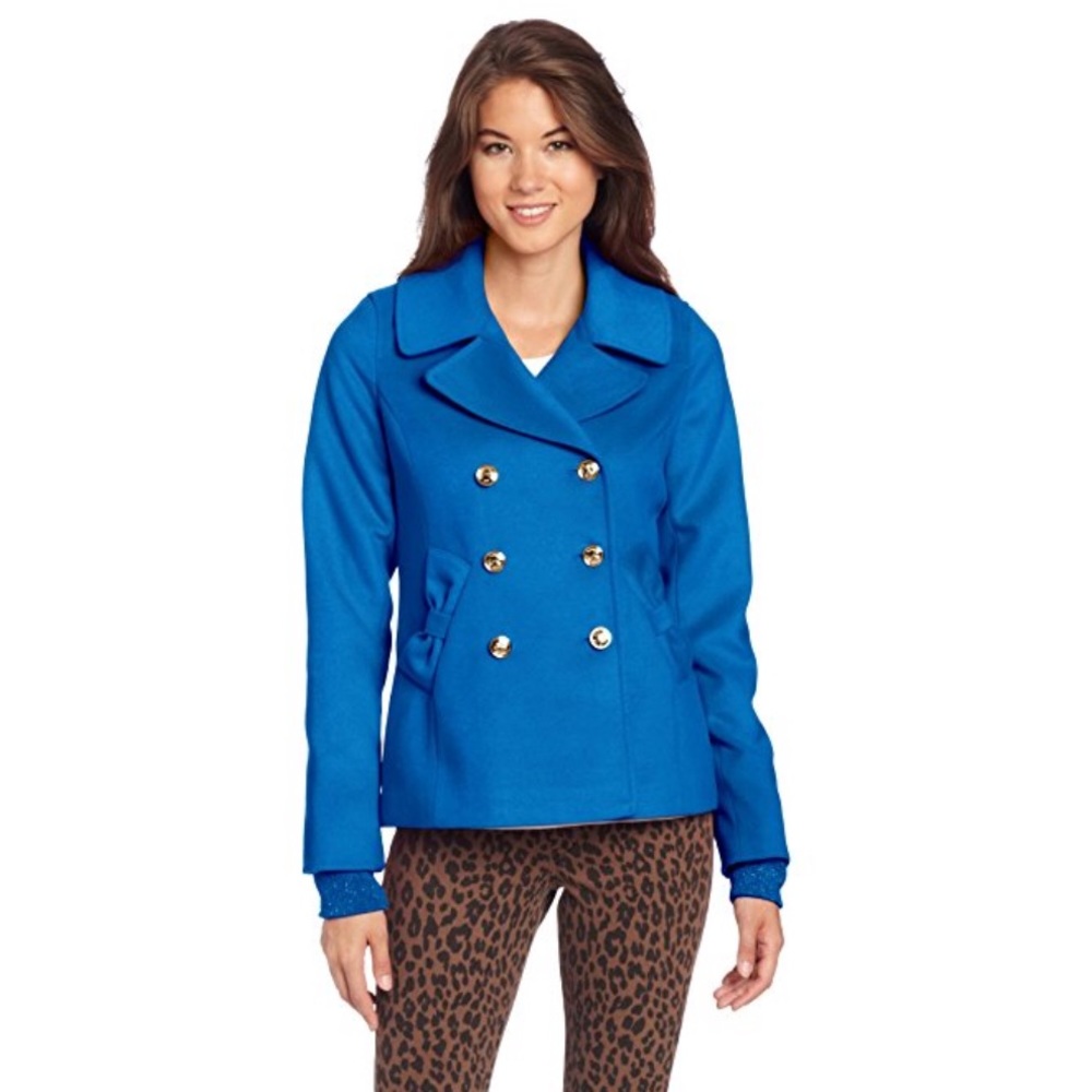 🆕Tommy Girl Double Breast Pea Coat Jacket Bows