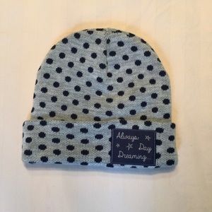 "Always Day Dreaming" polka dot beanie