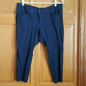 Torrid Cropped Navy Trousers