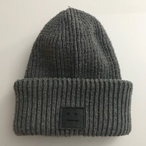 acne studios grey beanie