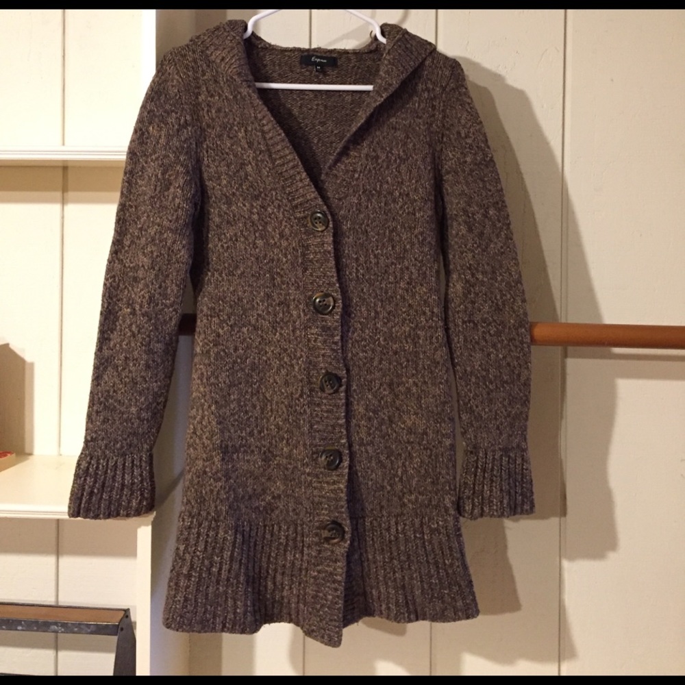 Express long cardigan sweater