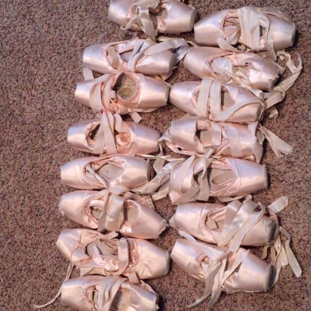 Old pointe shoes