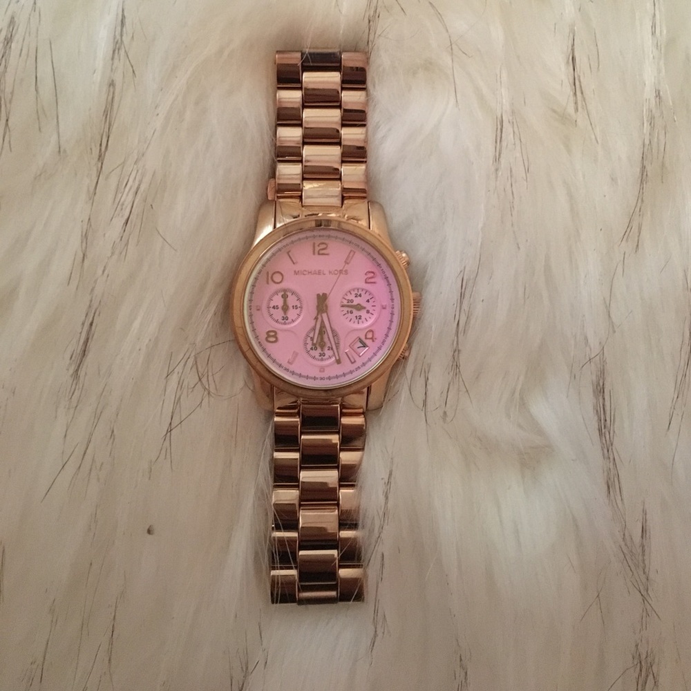 Rose gold Michael Kors Watch pink/iridescent face