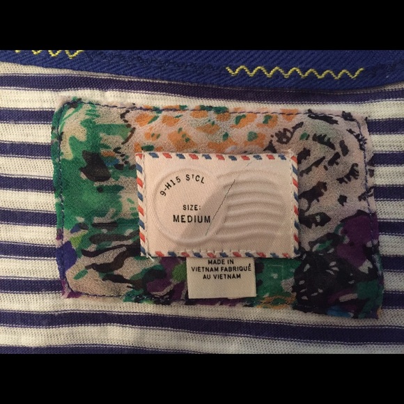 Anthropologie ruffled shirt stripes - Picture 2 of 3