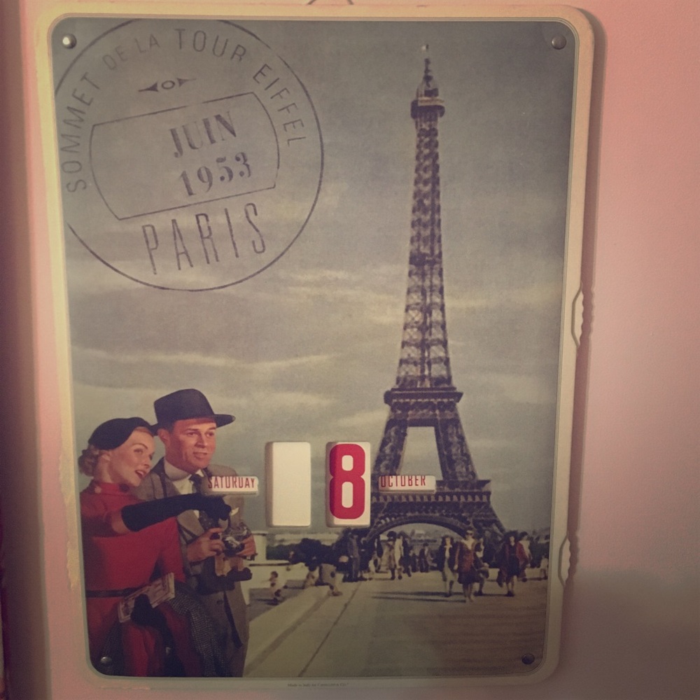 Anthropologie date tracker decoration/wall poster