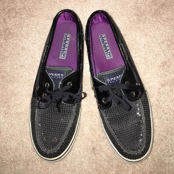 Black sequin sperrys - Picture 4 of 4