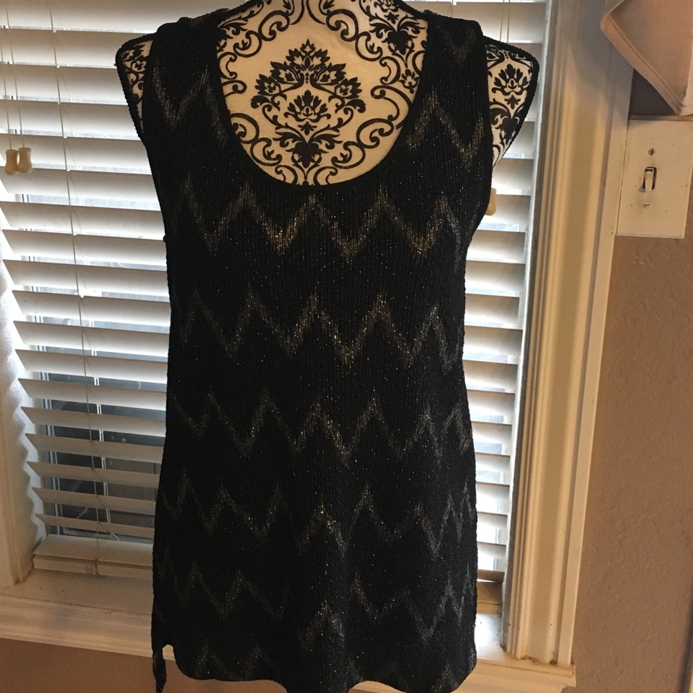 Sparkly Black Tank Top Size M
