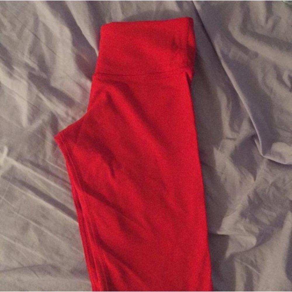 Lululemon Red Wunder Under Pants