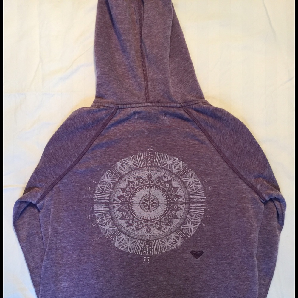 Purple Roxy brand hoodie