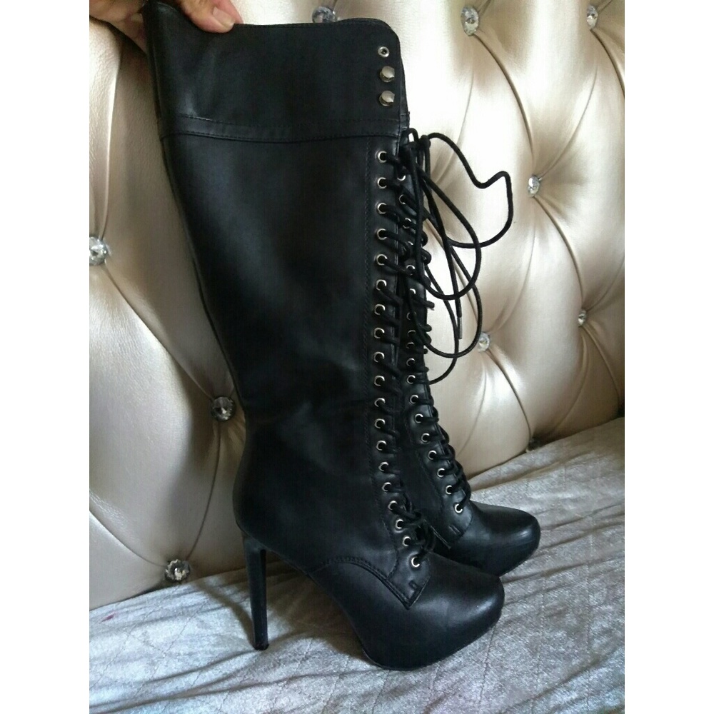 Knee high black boots