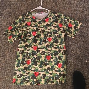 CDG x A Bathing Ape Tee Shirt size: L