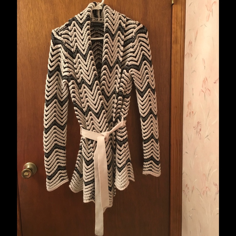 INC International Concepts zig zag cardigan