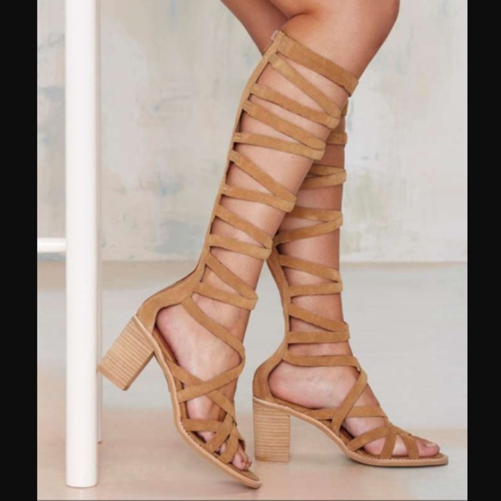 Jeffrey Campbell 'Enyo' Gladiator Sandal (Suede)