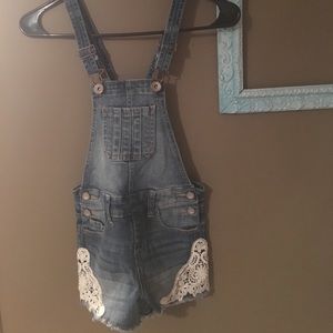 Justice denim shortalls