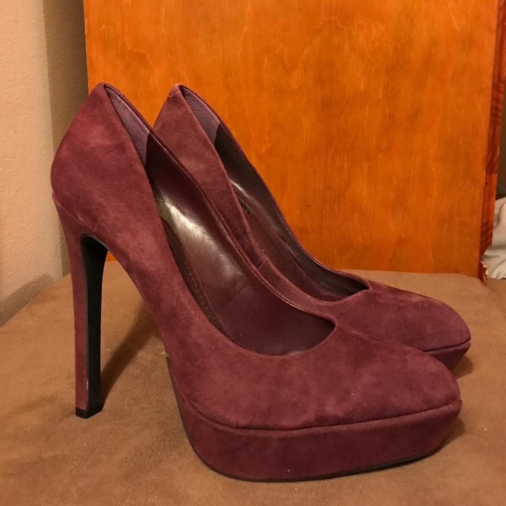 BCBGeneration Burgundy Suede Stilettos