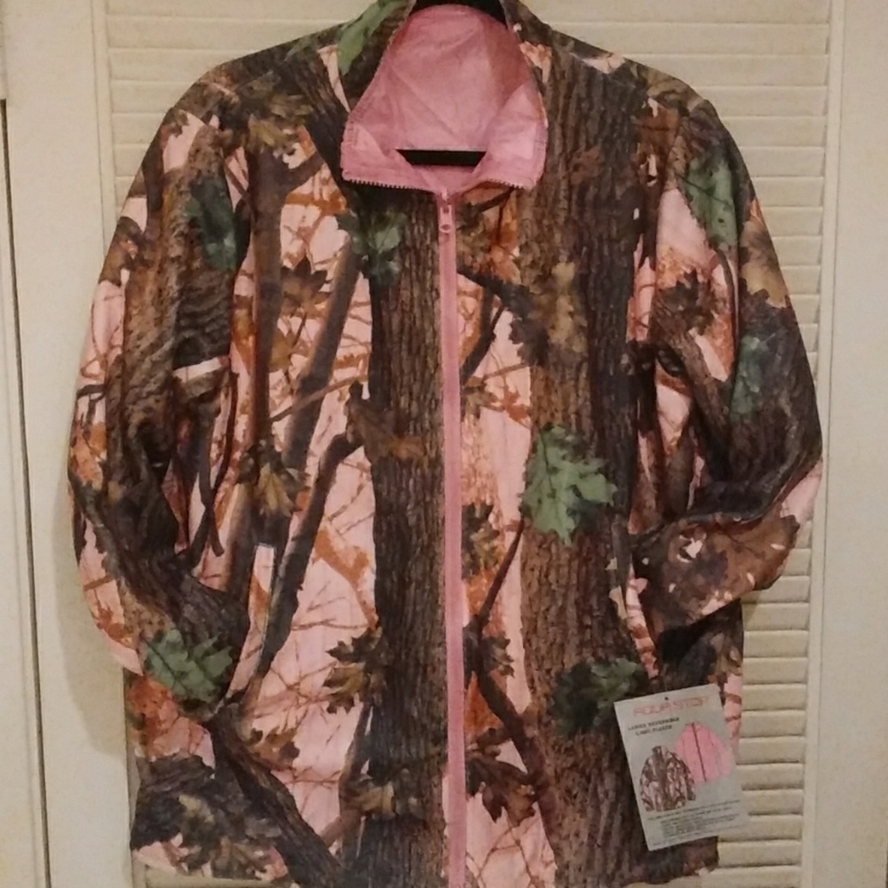 Ladies Reversible Cam Fleece Jacket