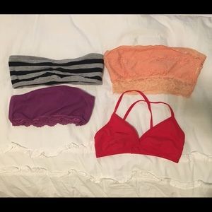 Bundle of 4 bralettes