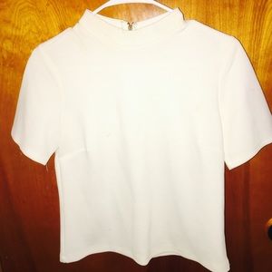 White mid length blouse