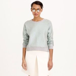 J. Crew Metallic Mint Sweatshirt