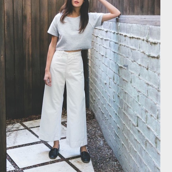 high waisted white sailor pants