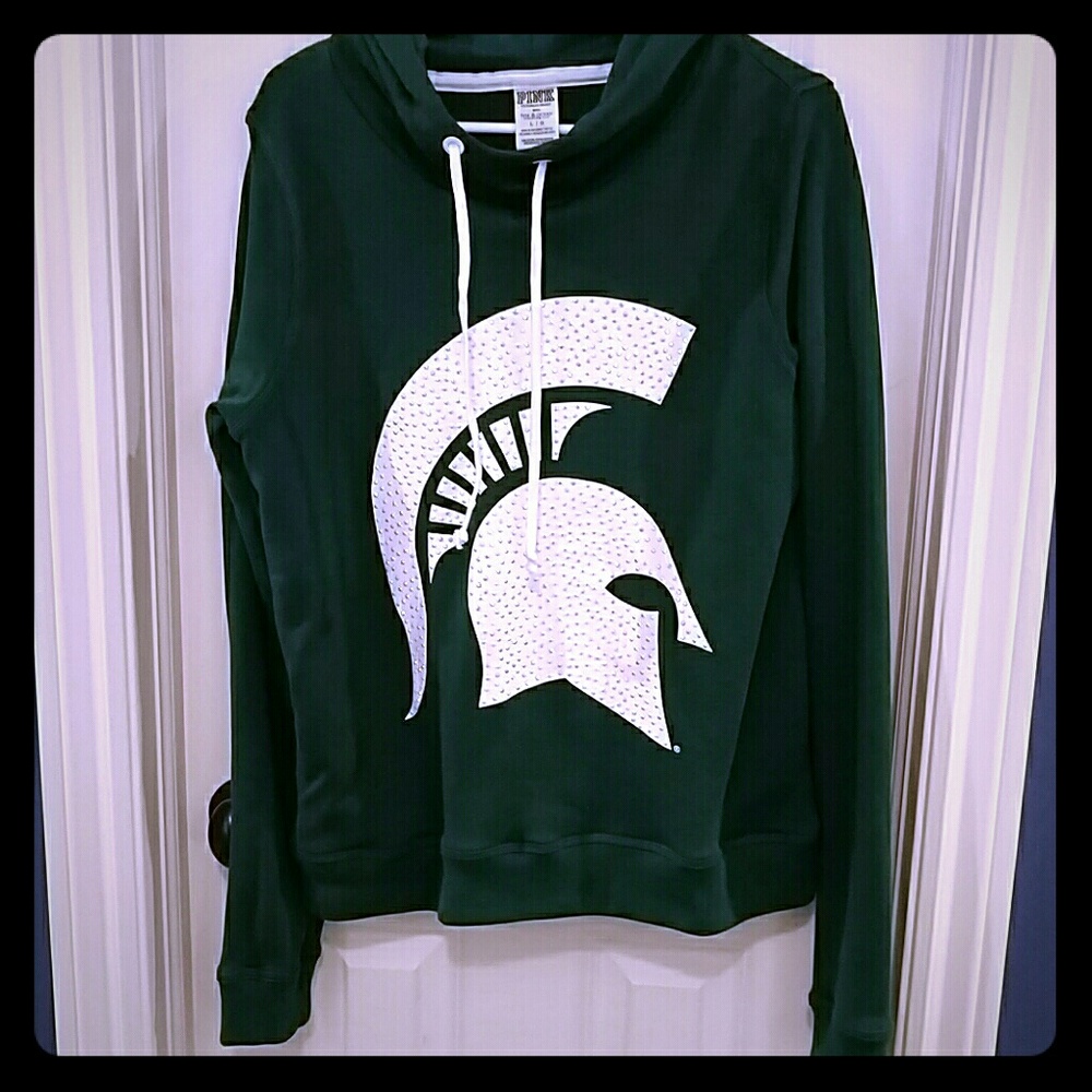 Victoria's Secret PINK Michigan State Bling Hoodie