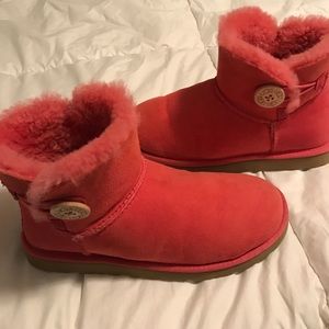 Pink Short Button Uggs