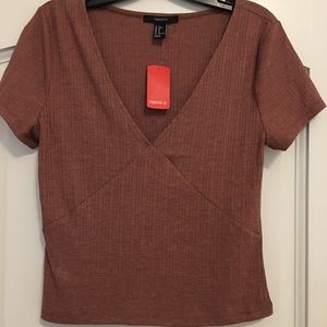 Cute v neck crop top