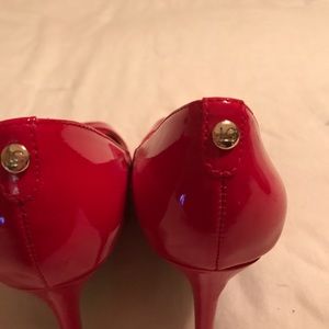 3 inch peep toes red Liz Claiborne heels