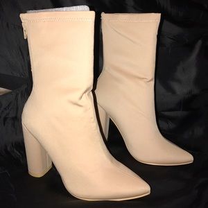 Brand New Nude pointy toe booties size 6US