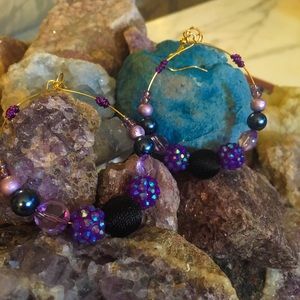 Beautiful beaded hoop earrings!