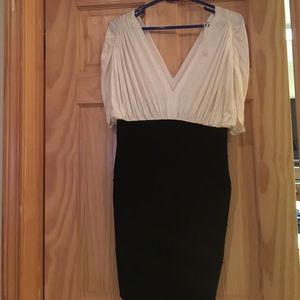Women's black and cream dress