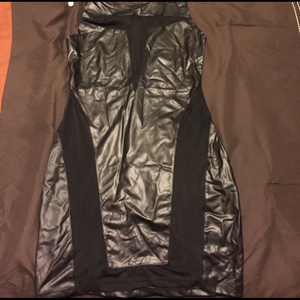 Black pleather dress