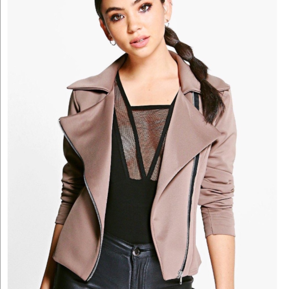 Mocha Biker Moto Jacket
