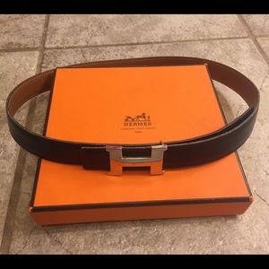 Hermes women's double sided belt size XS.