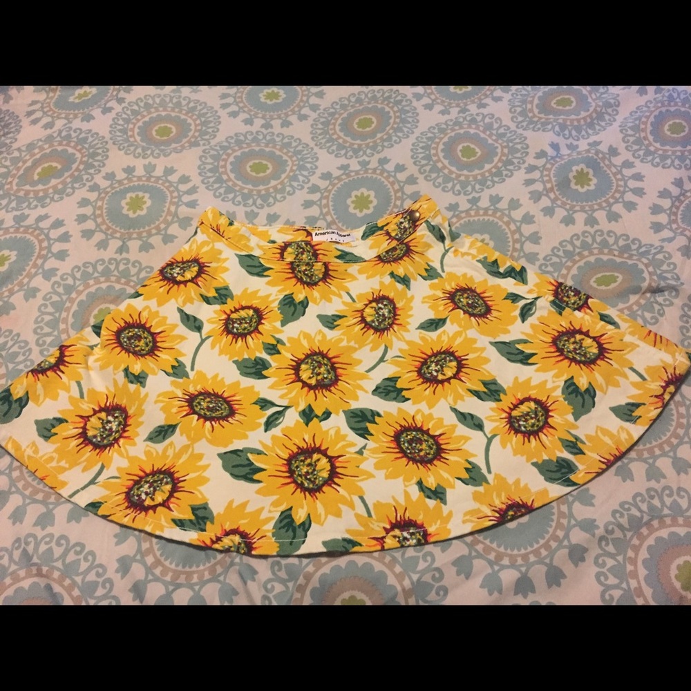 American Apparel sunflower circle skirt