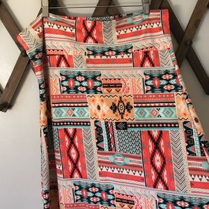 Boho Tribal Print Maxi skirt