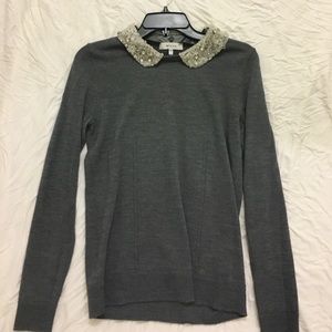 Milly Jewel Collar Sweater