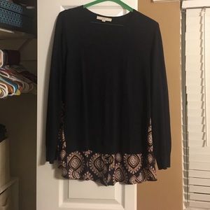 Loft mixed media sweater