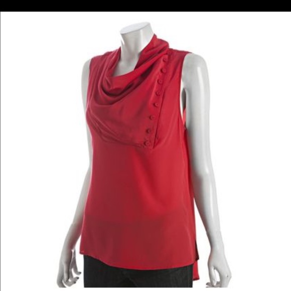 Bcbg red nwt sleeveless blouse - Picture 1 of 2