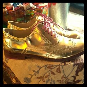 Cole Haan gold shoes
