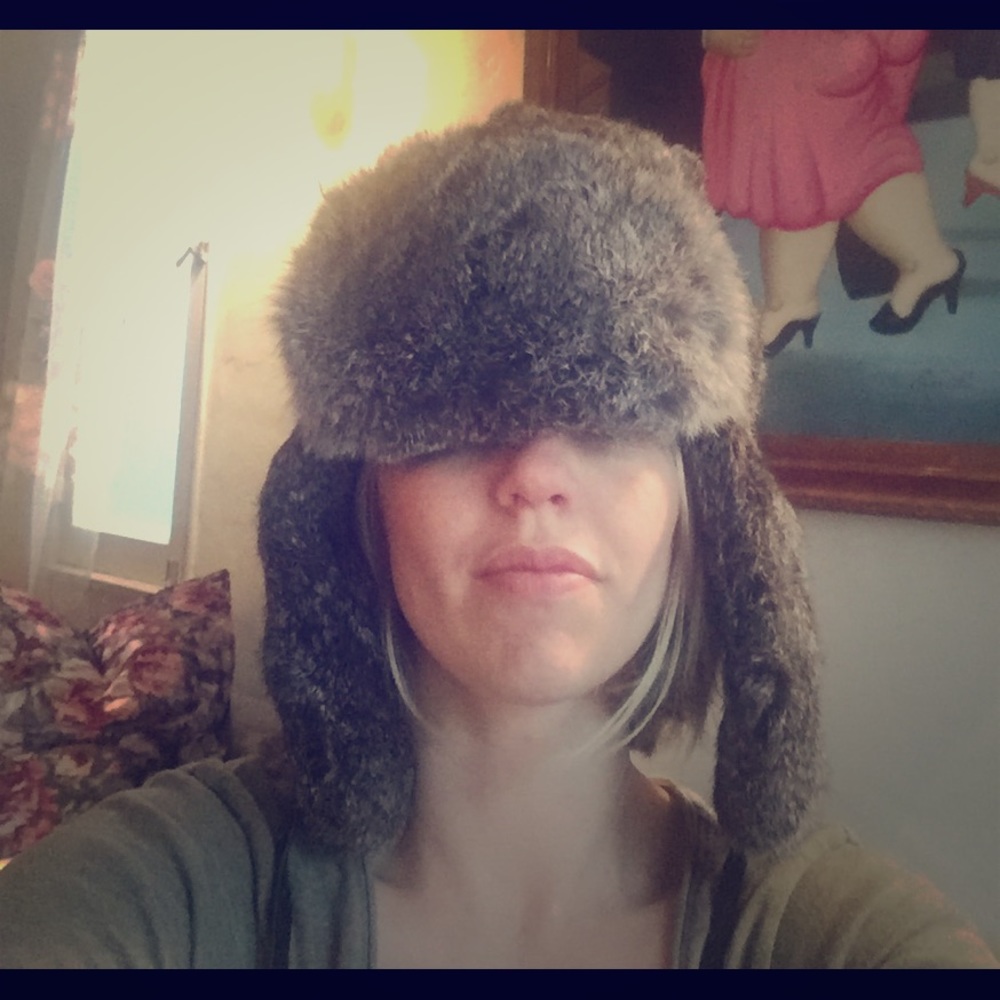 Silver Rabbit Snow Hat