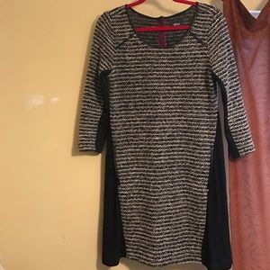 Anthropologie black and white dress size M