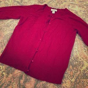 LOFT red cardigan